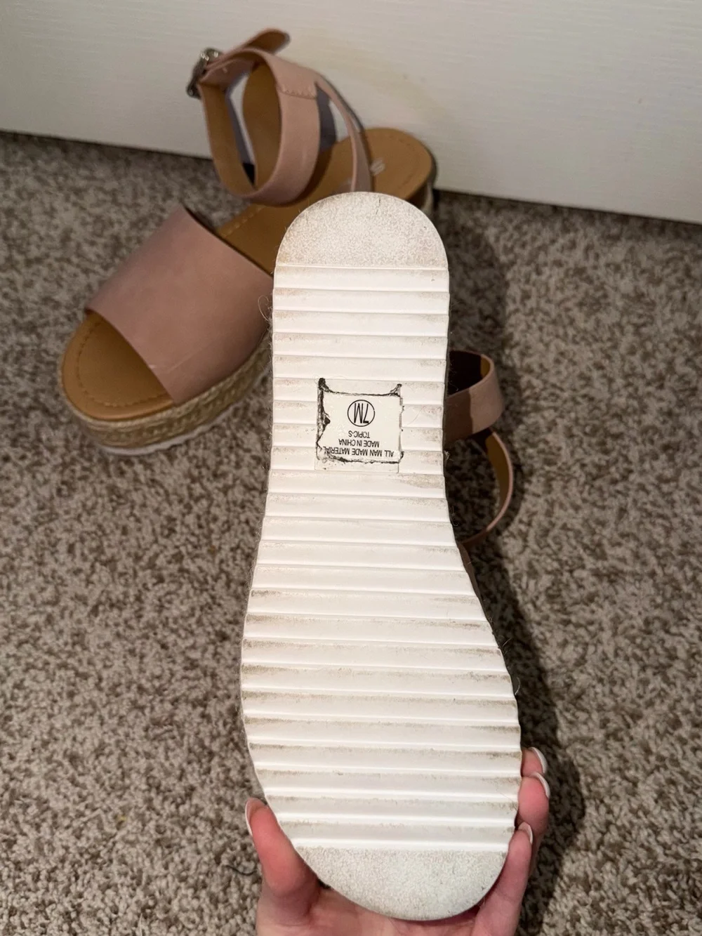 Soda Pink Platform Ankle-Strap Espadrille Sandals